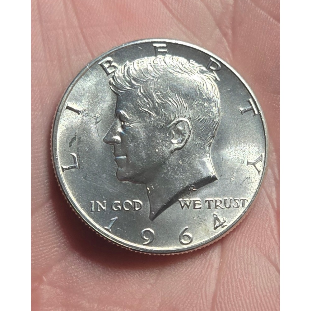 1964 D Kennedy Half Dollar 90% Silver US Mint Coin Denver Mint